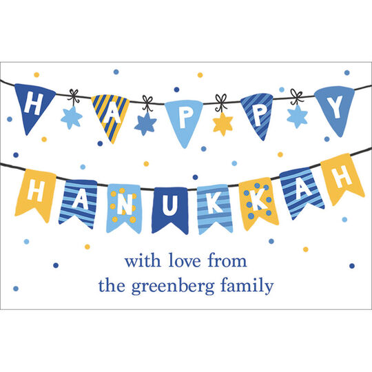 Fun Hanukkah Streamers Gift Stickers